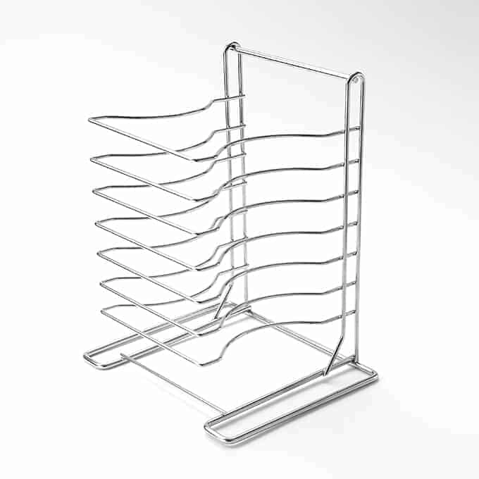 American MetalCraft 19107 wall-mounted pizza pan rack