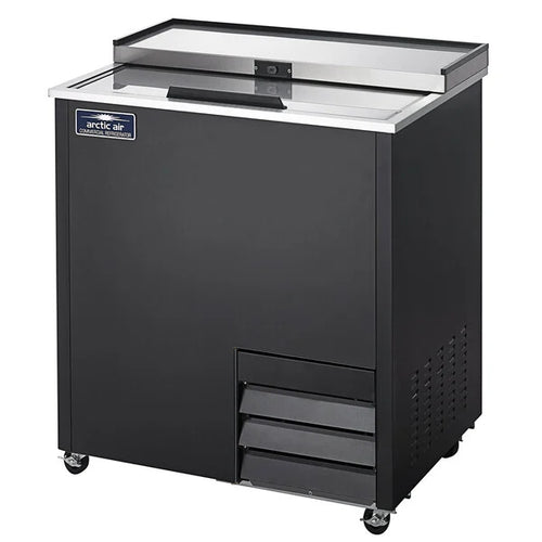 Arctic Air AGF36 36" Black Glass Froster – Commercial Bar Glass & Mug Freezer with Sliding Lid