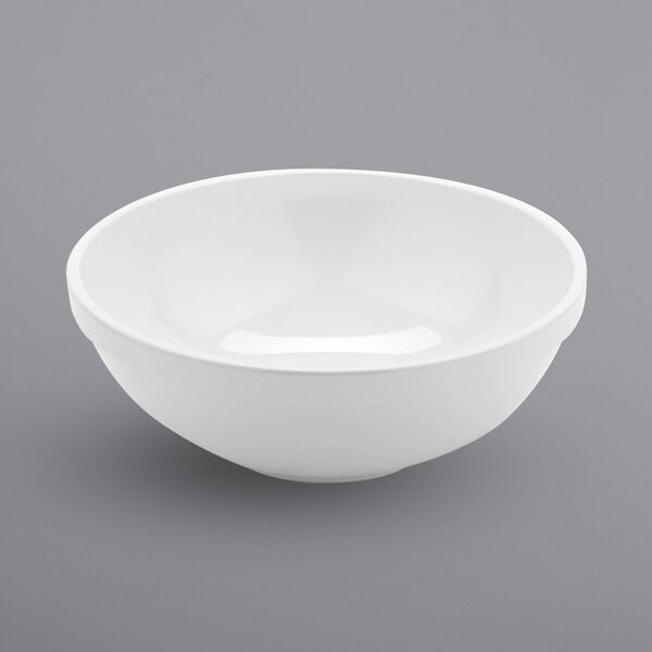 GET B-6000-W Settlement 60 oz. Ivory (American White) Melamine Bowl - 12/case
