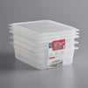 Cambro Camwear Half Size Food Pan with Seal Cover 4 Inch Deep Polycarbonate ( case of 3 )