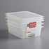 Cambro Camwear Half Size Food Pan with Seal Cover 4 Inch Deep Polycarbonate ( case of 3 )