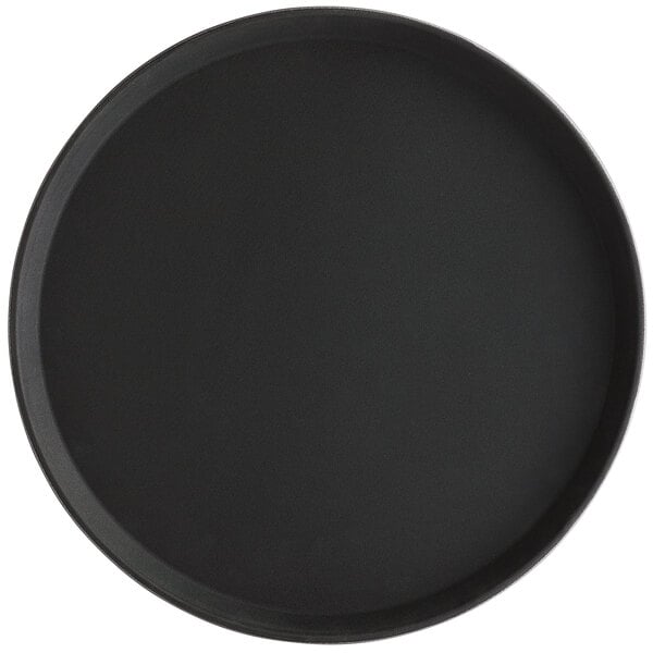 Choice 16" Black Round Non-Skid Serving Tray 12/Case