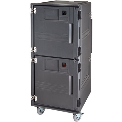 Cambro Pro Cart Ultra Tall Electric Hot Food Pan Carrier with Security Package Charcoal Gray