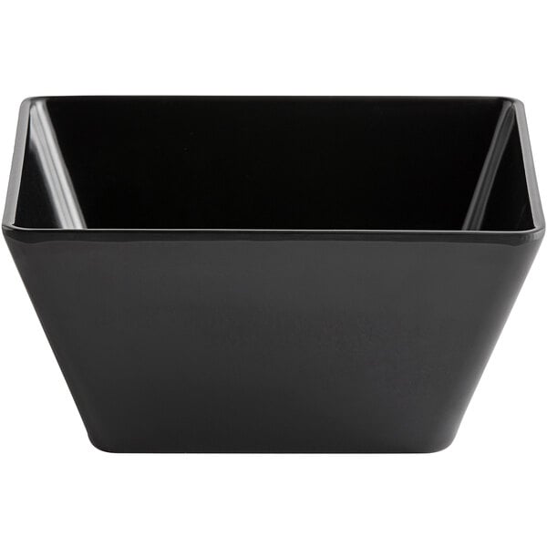 Acopa Rittenhouse 50 oz. Square Black Melamine Bowl