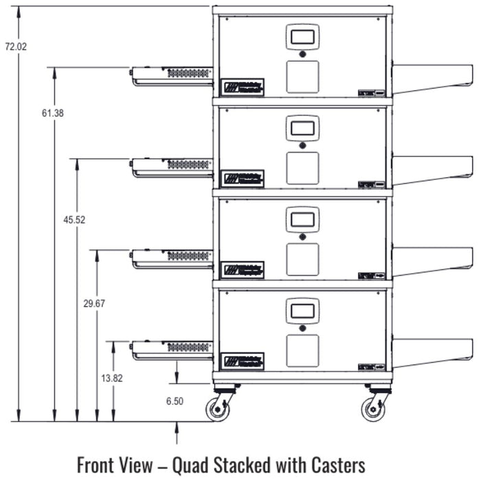 Middleby Marshall DZ33T CTX Electric Infrared Conveyor Oven - Single/Double/Triple/Quad Stack options Available