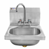 GSW Stainless Steel Wall Mount Hand Sink With Deck Mount Faucet