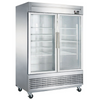 Dukers Reach-Ins Refrigerator D55F-GS2 Bottom Mount Glass 2-Door Commercial Reach-in Freezer