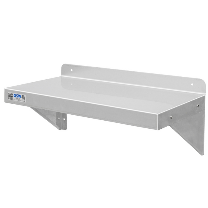 GSW Stainless Steel Wall Mount Shelf