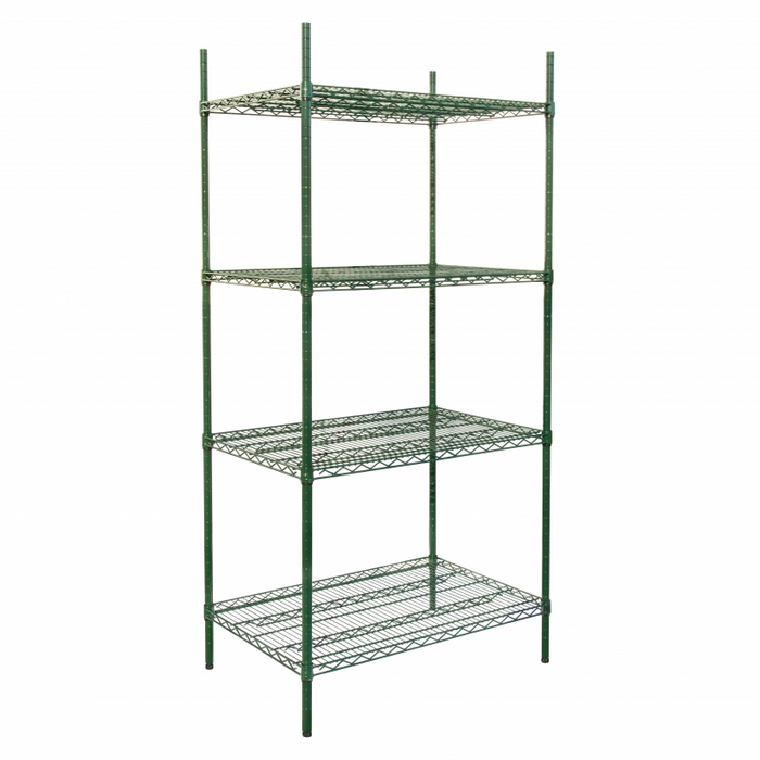 GSW 18"W Green Epoxy Coating Heavy Duty Commercial-Grade Wire Shelving