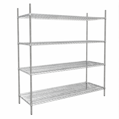 GSW 24"W Chrome Plated Heavy Duty Commercial-Grade Wire Shelving