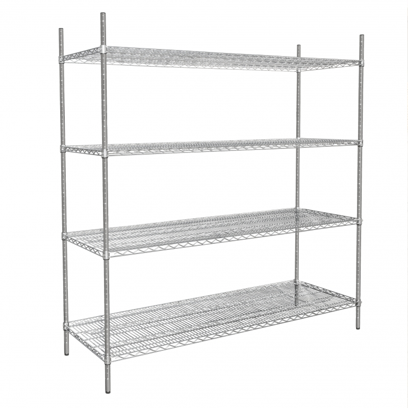 GSW 24"W Chrome Plated Heavy Duty Commercial-Grade Wire Shelving
