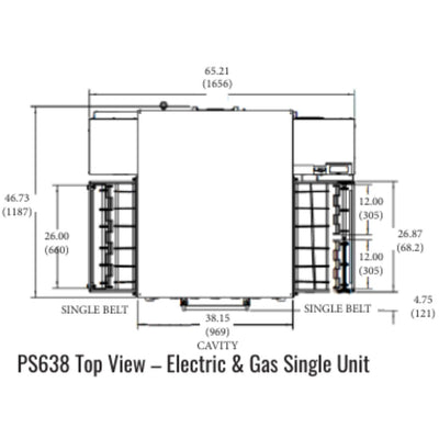 Middleby Marshall PS638 Gas or Electric WOW! Impingement Conveyor Oven - Single/Double/ Triple Stack options Available
