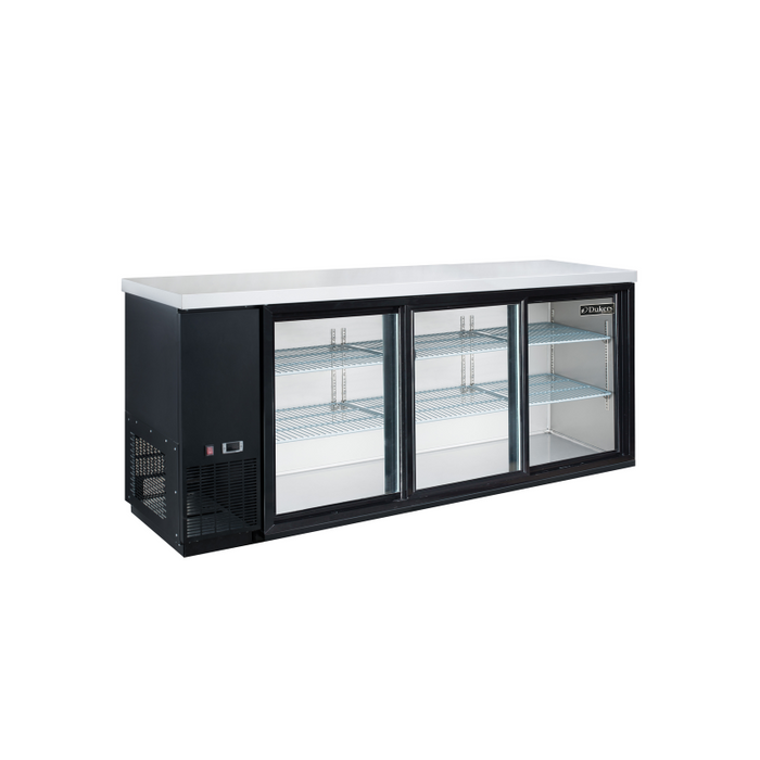 Dukers Bar Beverage Cooler Refrigerator DBB72-S3 3 Door Bar and Beverage Cooler (Sliding Doors)