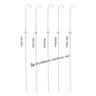 Stainless Steel BBQ SKEWERS - SQUARE (RECTANGLE), Options 3,4,6,8 & 10 MM thickness with STOPPER
