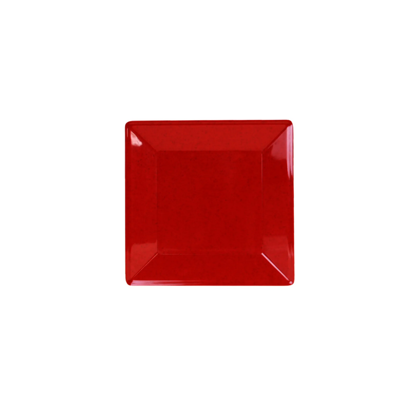 Thunder Group Melamine Western 10 1/4" X 10 1/4" SQUARE PLATE, 1" DEEP, PASSION RED, Pack of 12