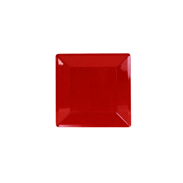 Thunder Group Melamine Western 10 1/4" X 10 1/4" SQUARE PLATE, 1" DEEP, PASSION RED, Pack of 12