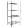 GSW 21"W Green Epoxy Coating Heavy Duty Commercial-Grade Wire Shelving