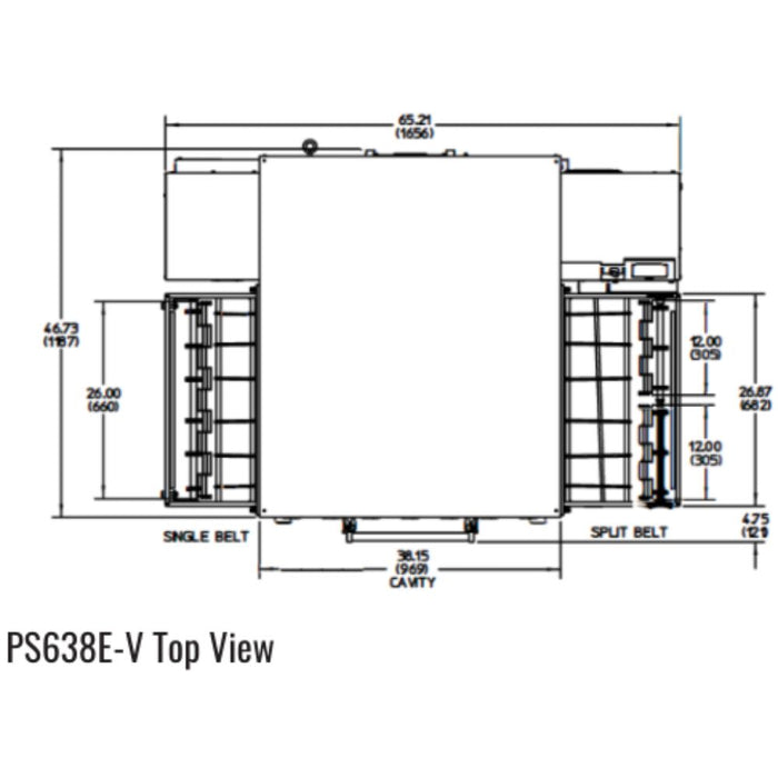 Middleby Marshall PS638E-V Electric Ventless Conveyor Oven - Single/Double Stack options Available