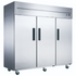 Dukers Reach-Ins Refrigerator D83AF Commercial 3-Door Top Mount Freezer in Stainless Steel