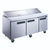Dukers Food Prep Table Refrigerator DSP72-18-S3 3-Door Commercial Food Prep Table Refrigerator in Stainless Steel