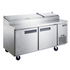 Dukers Pizza Prep Table Refrigerator DPP70-9-S2 Commercial 2-Door Pizza Prep Table Refrigerator