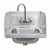 GSW HS-1615S-N Wall Mount Hand Sink with Protective Edge Welded Splash Guards