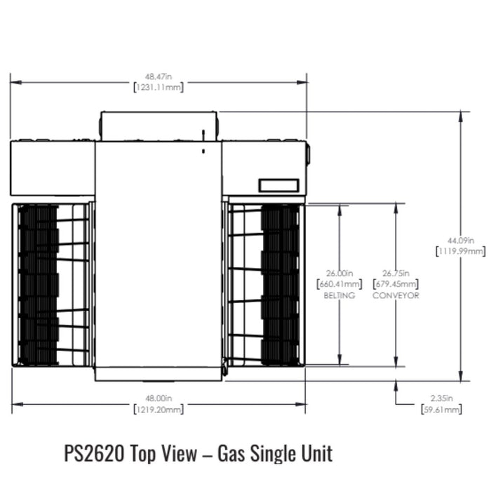 Middleby Marshall PS2620 Gas Countertop Conveyor Oven - Single/Double/Triple Stack Options Available