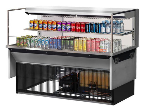 Turbo Air TOM-60L-UF-S-2SI-N Drop-In Horizontal Open Display Case, 13.0 cu. ft.