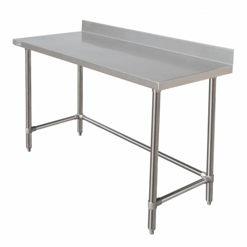 GSW Work Table - All Stainless Steel w/ 4" Rear Upturn Open Base