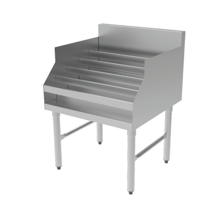 GSW Five-Tier Stainless Steel Liquor Display Rack