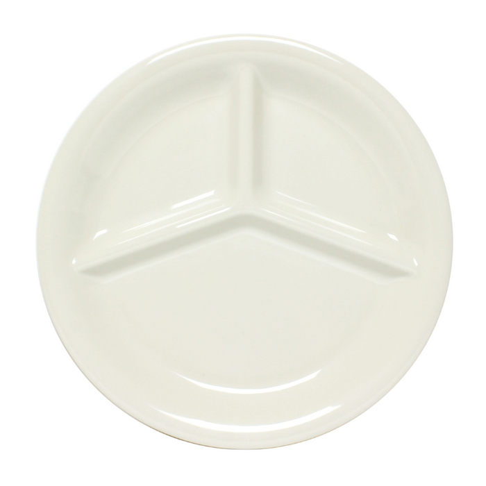 Thunder Group Melamine Western 10 1/4", 3 COMPARTMENT PLATE, 1-doz