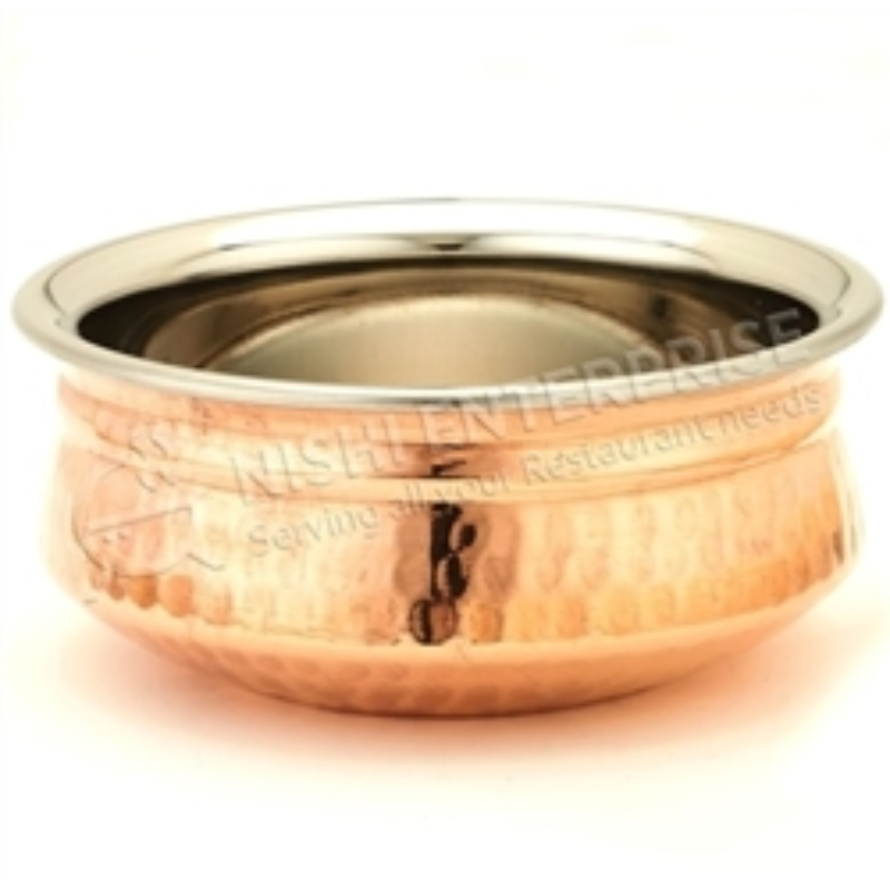 Servingware Indian Style Copper/SS Handi Bowl 20 oz