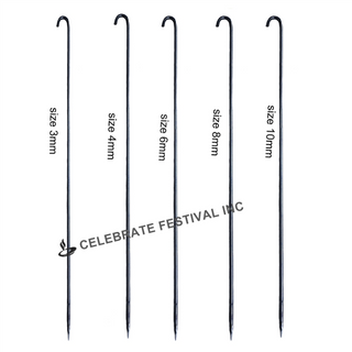 Mild Steel (Iron) BBQ SKEWERS - ROUND, Options 3,4,6,8 & 10 MM thickness