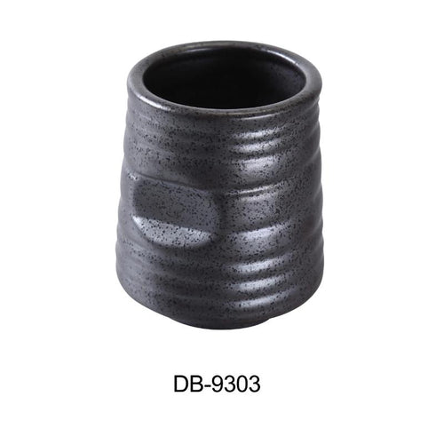 Yanco DB-9303 Diamond Black Collection 3.125″ Tea Cup 10 oz,Matte Glaze (3Dz)