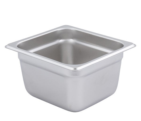 Adcraft 200S4 Deli Pan, Sixth Size, 4 Inch Deep, Stainless Steel
