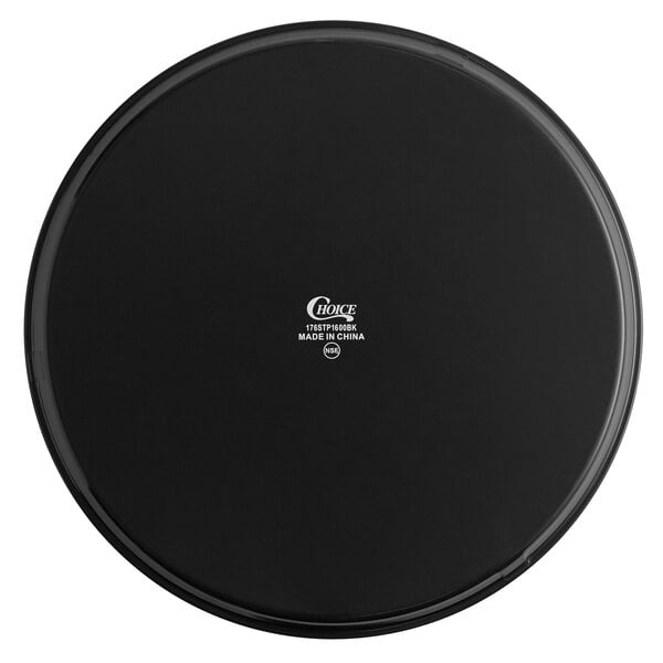 Choice 16" Black Round Non-Skid Serving Tray 12/Case