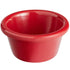 Acopa 2 oz. Red Smooth Melamine Ramekin - 12/Case