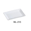 Yanco ML-210 Rectangular Plate, Porcelain, Super White (2Dz)