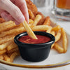 Acopa 2 oz. Black Smooth Melamine Ramekin - 12/Case