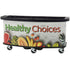 Cambro Vending Cart Base Unit with Open Storage Compartments and Customizable Merchandising Panel