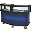 Cambro Commercial Mobile Vending Cart with Safety Sneeze Guard, Five Food Pan Wells and Customizable Display Panel