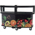 Cambro Commercial Mobile Vending Cart with Safety Sneeze Guard, Five Food Pan Wells and Customizable Display Panel