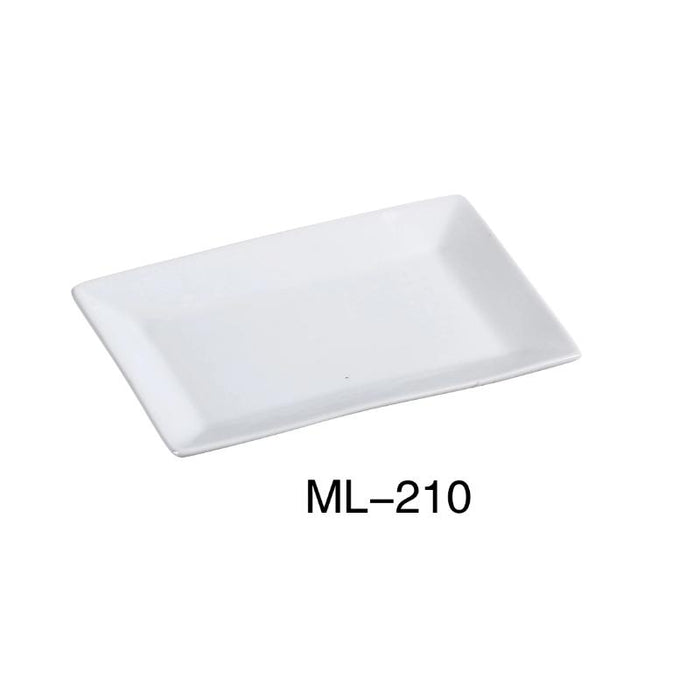 Yanco ML-210 Rectangular Plate, Porcelain, Super White (2Dz)