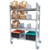 Cambro Camshelving Premium Flex Station Mobile Shelving Unit with Five Accessory Rails 24
