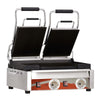 Omcan PG-CN-0711-F Double Panini Grill with Smooth Plates – 10″ x 18″ Cooking Surface – 220V, 3200W