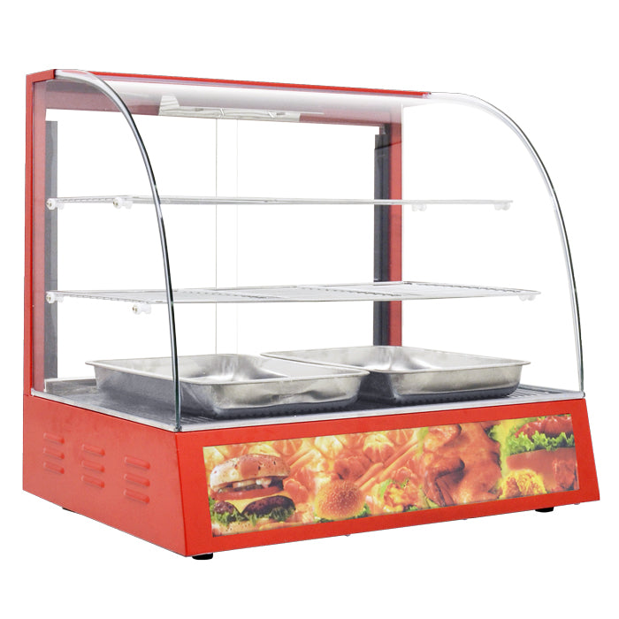 Omcan DW-CN-0660 26-inch Curved Glass Display Warmer with 1.2 kW