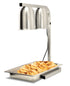 Omcan FW-CN-0533 Commercial Food Heat Lamp Portable Electric Food Warmer 2-Bulb Freestanding, Silver – 500W, 110V
