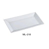 Yanco ML-218 Rectangular Plate, Porcelain, Super White, Pack of 6