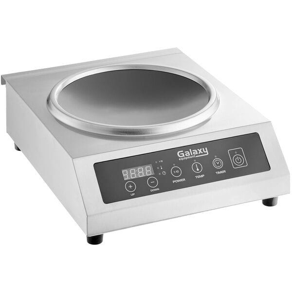 Galaxy GIWC18 stainless steel countertop induction wok cooker 1800W