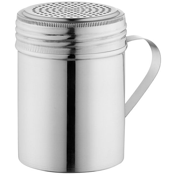 Choice 10 oz. Stainless Steel Shaker / Dredge with Handle